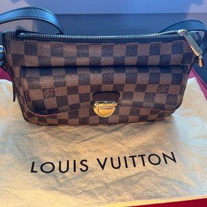 PRE OWNED LOUIS VUITTON RAVELLO GM HAND BAG VI0075 PURSE DAMIER EBENE
